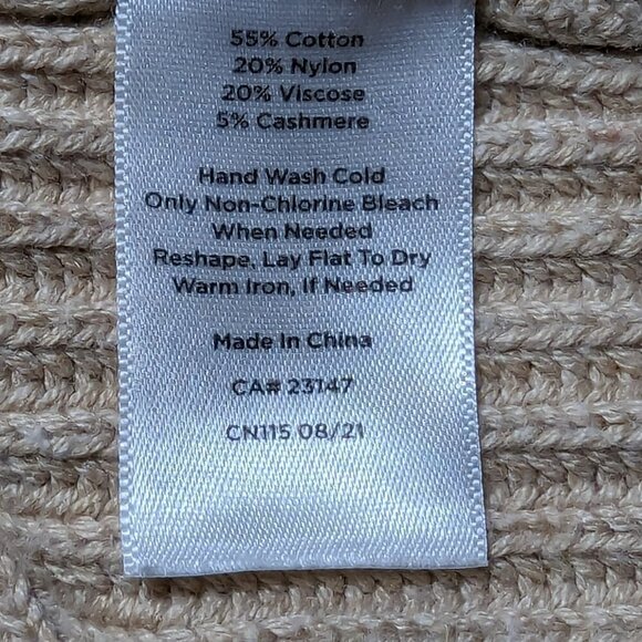 Haven Well Within Cashmere Blend V-neck Sweater Size Large Ribbed Knit Boxy - Picture 9 of 12